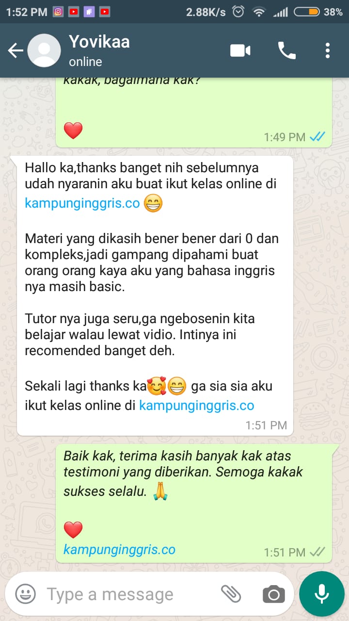 Testimoni kelas online kampung inggris 11